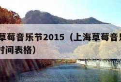 上海草莓音乐节2015（上海草莓音乐节2024时间表格）