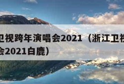 浙江卫视跨年演唱会2021（浙江卫视跨年演唱会2021白鹿）